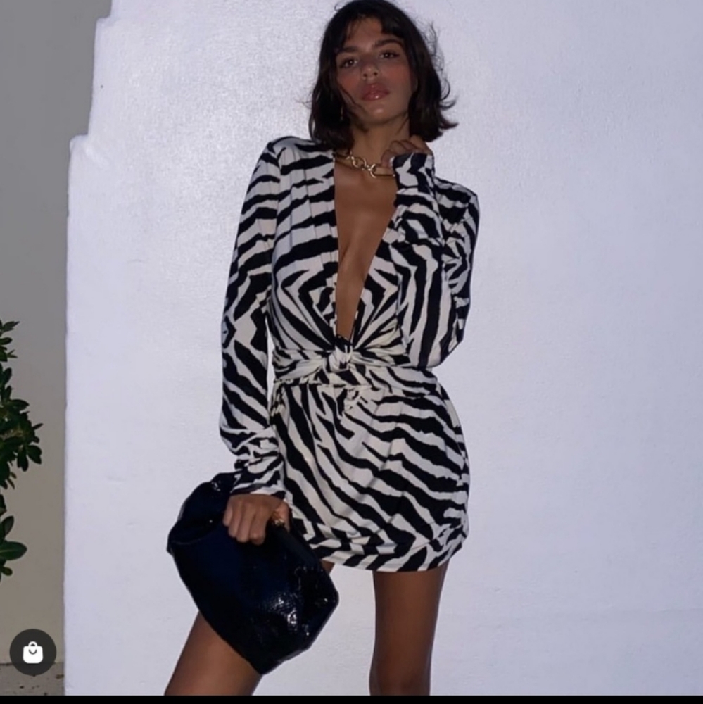 Rat & Boa Zebra Print Dress